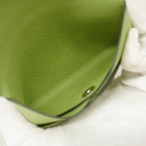 【6ae5201】エルメス コインケース カルヴィデュオ ヴォーエプソン ヴェールクリケット シルバー金具 B刻印【中古】レディース