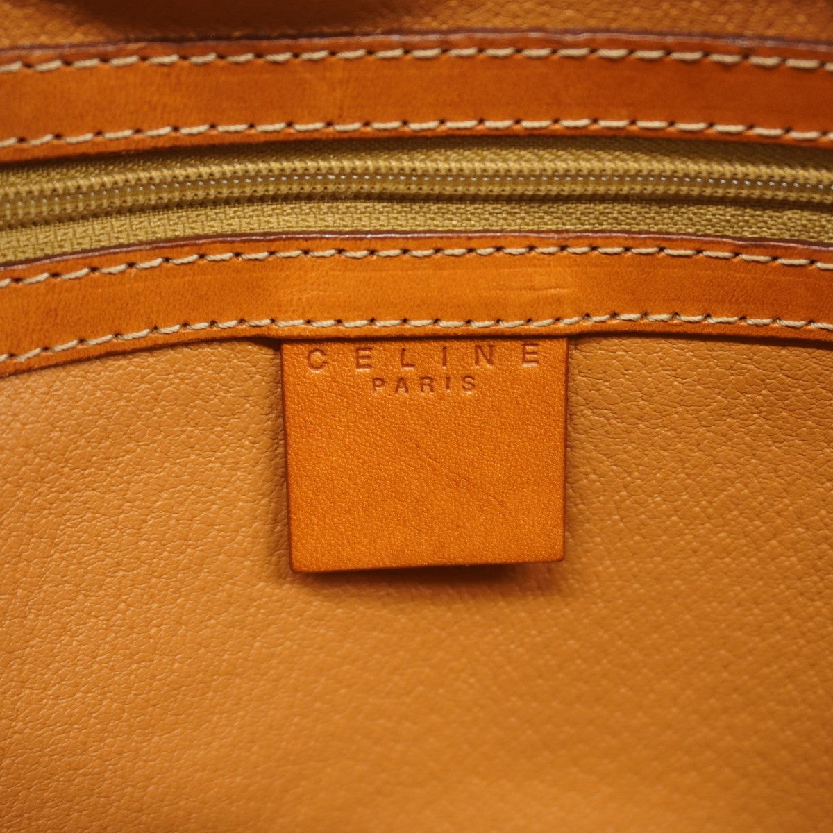 【6ae5202】セリーヌ ハンドバッグ マカダム PVC ブラウン ゴールド金具【中古】レディース