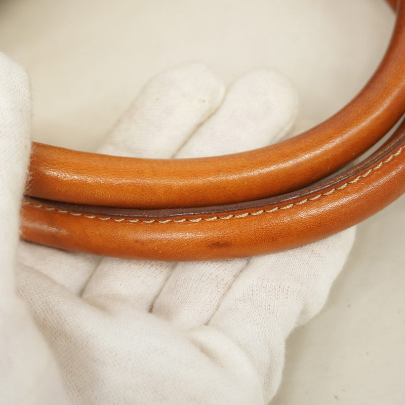 【6ae5202】セリーヌ ハンドバッグ マカダム PVC ブラウン ゴールド金具【中古】レディース