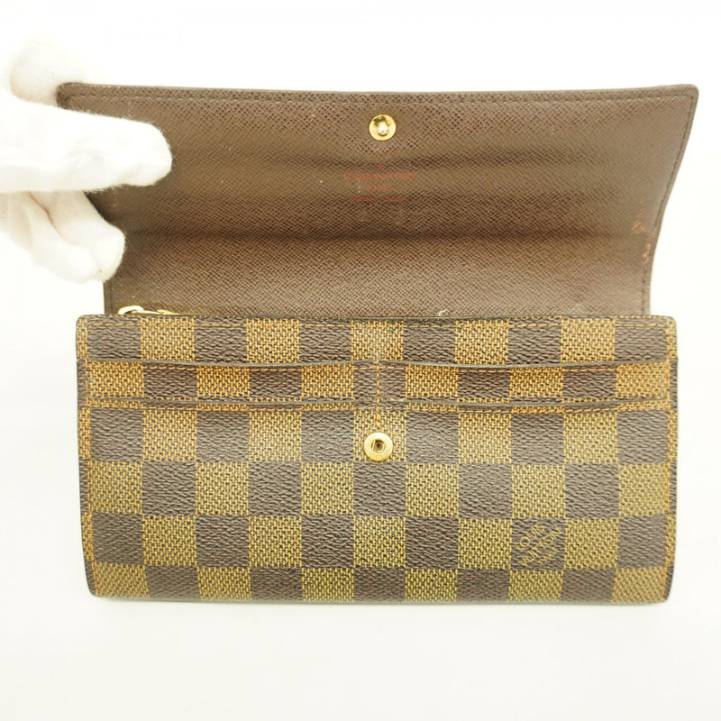 6ae5412】ルイヴィトン 長財布 ダミエ ポルトフォイユサラ N61734