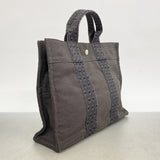 【6ae5569-k】エルメス トートバッグ エールラインPM キャンバス グレー シルバー金具【中古】メンズ レディース ユニセックス