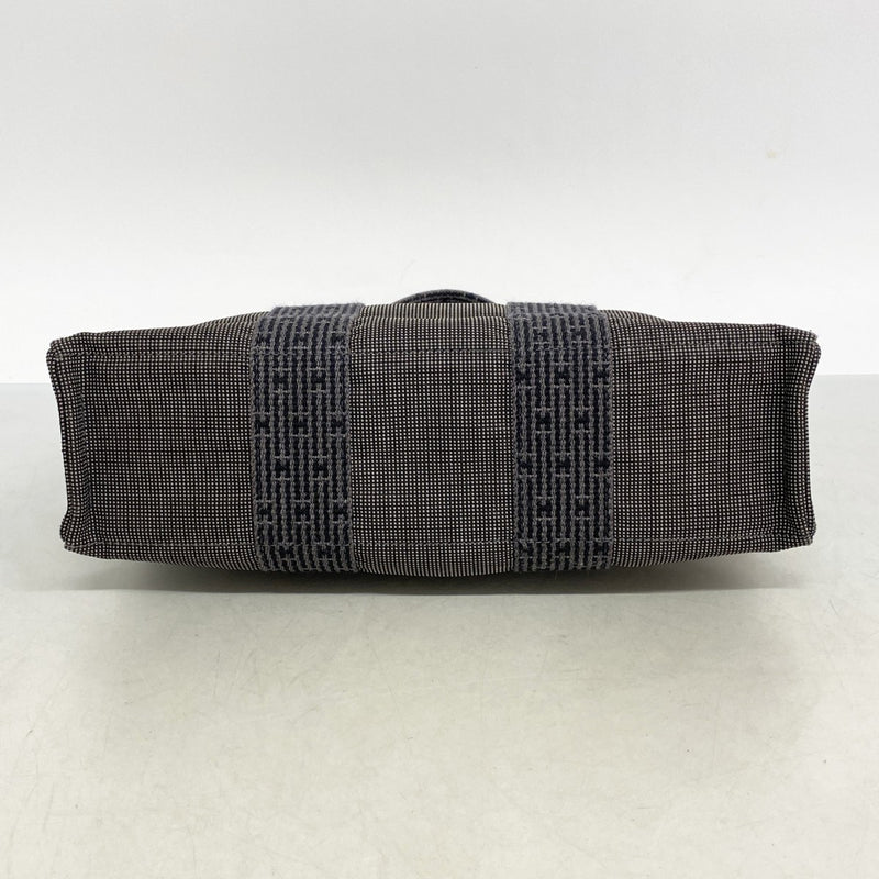 【6ae5569-k】エルメス トートバッグ エールラインPM キャンバス グレー シルバー金具【中古】メンズ レディース ユニセックス