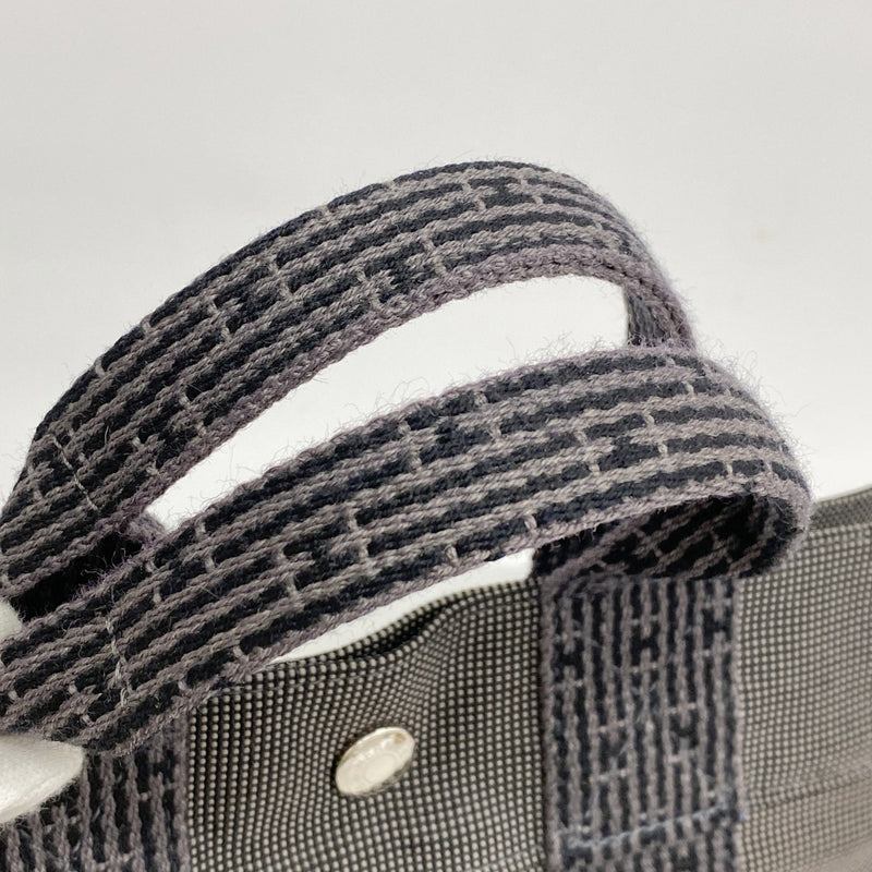 【6ae5569-k】エルメス トートバッグ エールラインPM キャンバス グレー シルバー金具【中古】メンズ レディース ユニセックス