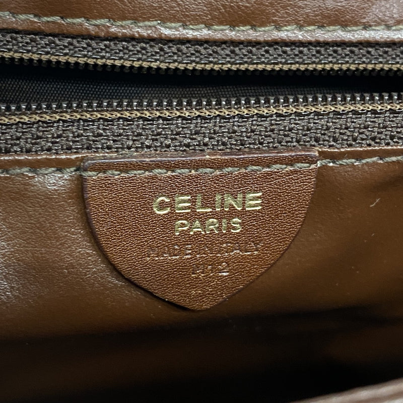 【6ae5570-k】セリーヌ ショルダーバッグ レザー ブラウン ゴールド金具【中古】レディース