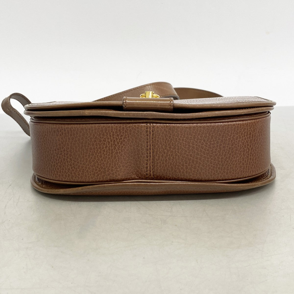 【6ae5570-k】セリーヌ ショルダーバッグ レザー ブラウン ゴールド金具【中古】レディース