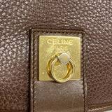 【6ae5570-k】セリーヌ ショルダーバッグ レザー ブラウン ゴールド金具【中古】レディース