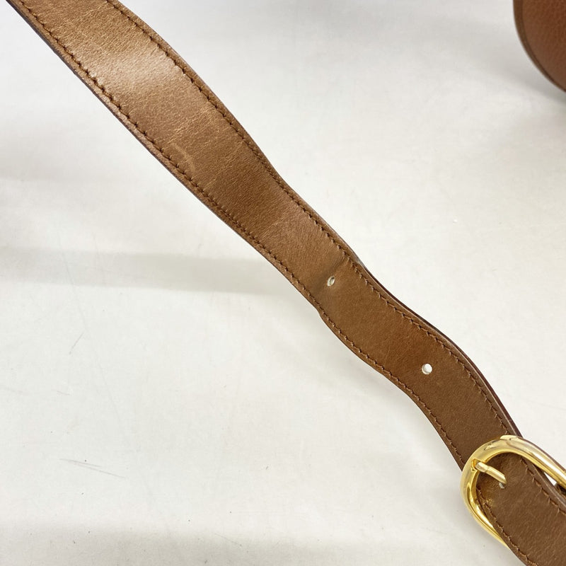 【6ae5570-k】セリーヌ ショルダーバッグ レザー ブラウン ゴールド金具【中古】レディース