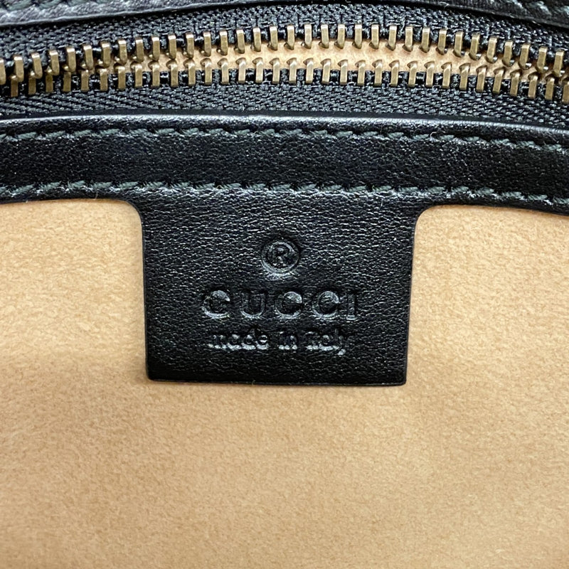 【6ae5571-k】グッチ ショルダーバッグ GGマーモント 443497 レザー ブラック ゴールド金具【中古】レディース