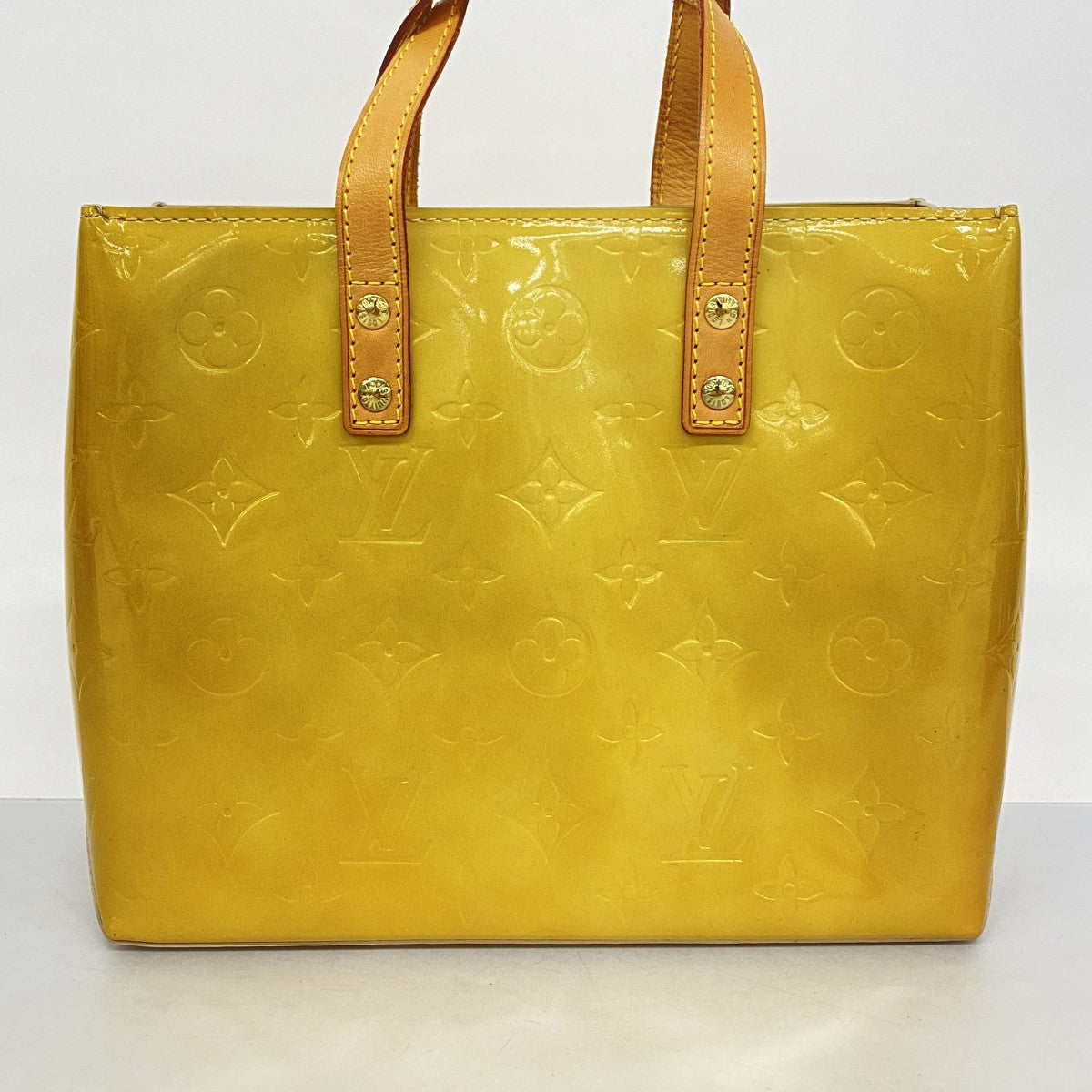 【6ae5585】ルイヴィトン ハンドバッグ ヴェルニ リードPM M91144 ベージュ【中古】レディース