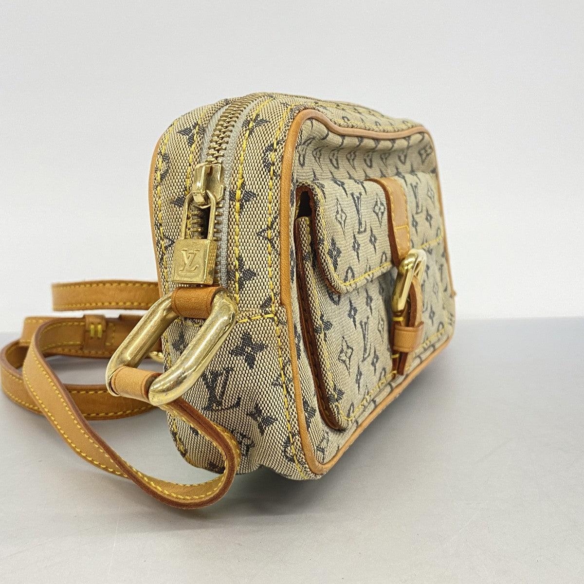 【6ae5586】ルイヴィトン ショルダーバッグ モノグラム・ミニ ジュリエットMM M92004 ブルー【中古】レディース