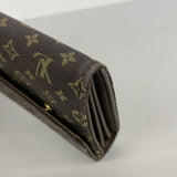 【6ae5588】ルイヴィトン 長財布 モノグラム・ミニラン ポルトフォイユサラ M95234 エベヌ【中古】レディース