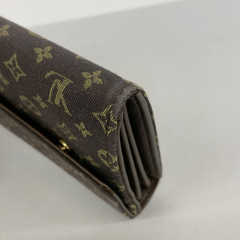 【6ae5588】ルイヴィトン 長財布 モノグラム・ミニラン ポルトフォイユサラ M95234 エベヌ【中古】レディース