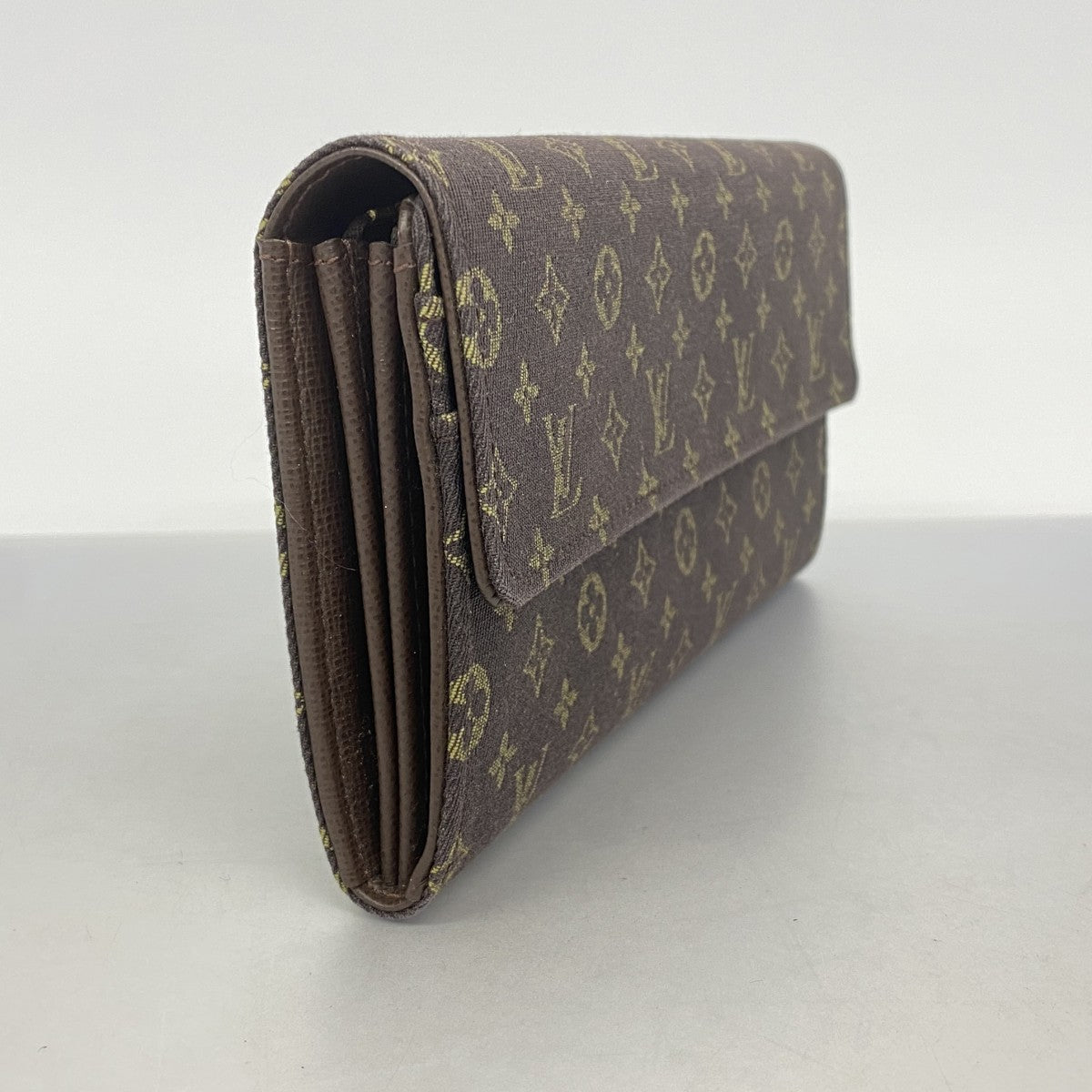 【6ae5588】ルイヴィトン 長財布 モノグラム・ミニラン ポルトフォイユサラ M95234 エベヌ【中古】レディース