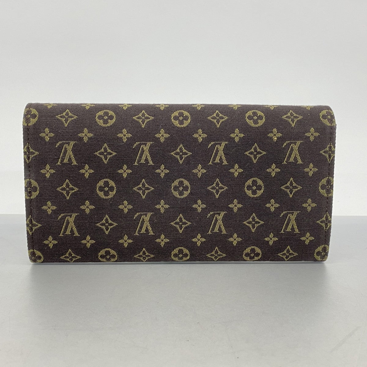 【6ae5588】ルイヴィトン 長財布 モノグラム・ミニラン ポルトフォイユサラ M95234 エベヌ【中古】レディース