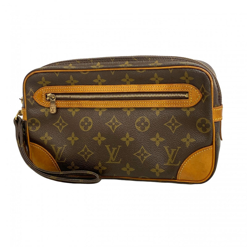 【6ae5608】ルイヴィトン クラッチバッグ モノグラム マルリードラゴンヌGM M51825 ブラウン【中古】メンズ