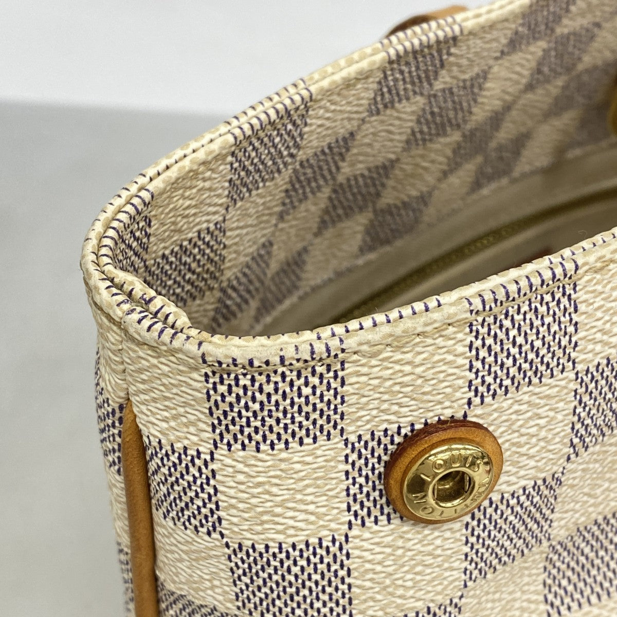 【6ae5609】ルイヴィトン トートバッグ ダミエ・アズール カバPM N41376 ホワイト【中古】レディース