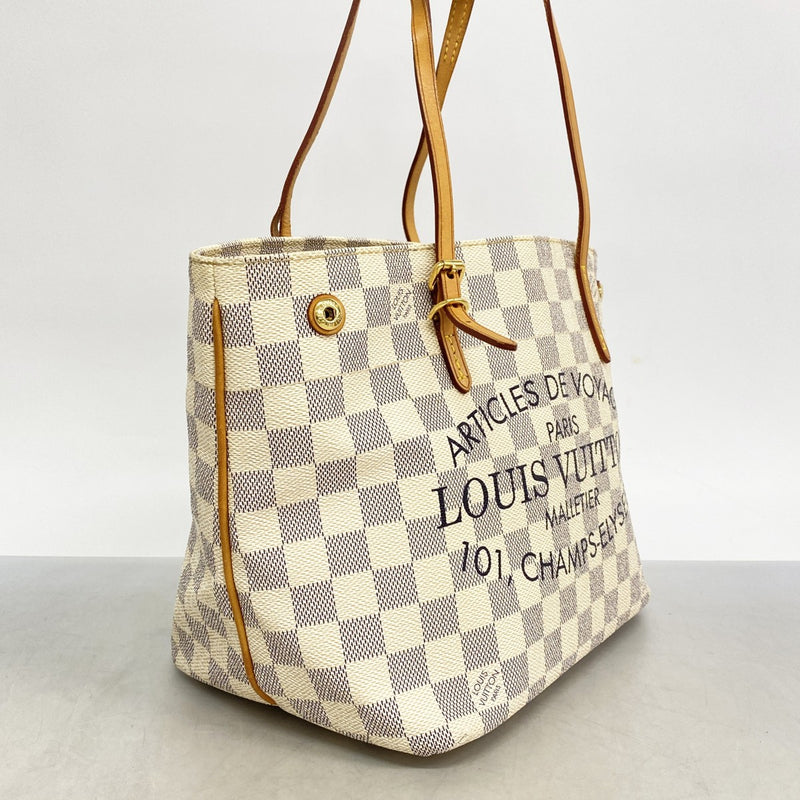 【6ae5609】ルイヴィトン トートバッグ ダミエ・アズール カバPM N41376 ホワイト【中古】レディース