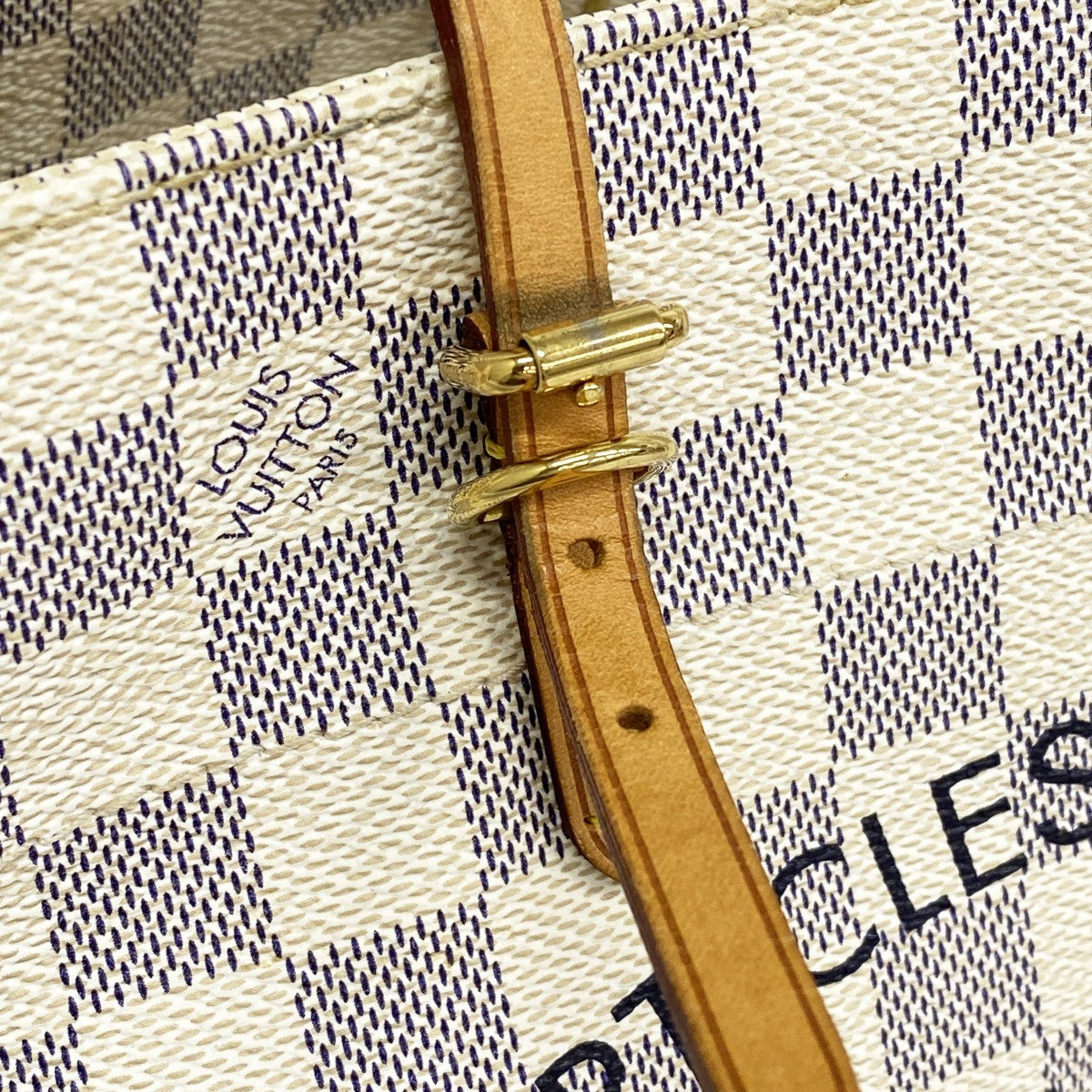 【6ae5609】ルイヴィトン トートバッグ ダミエ・アズール カバPM N41376 ホワイト【中古】レディース