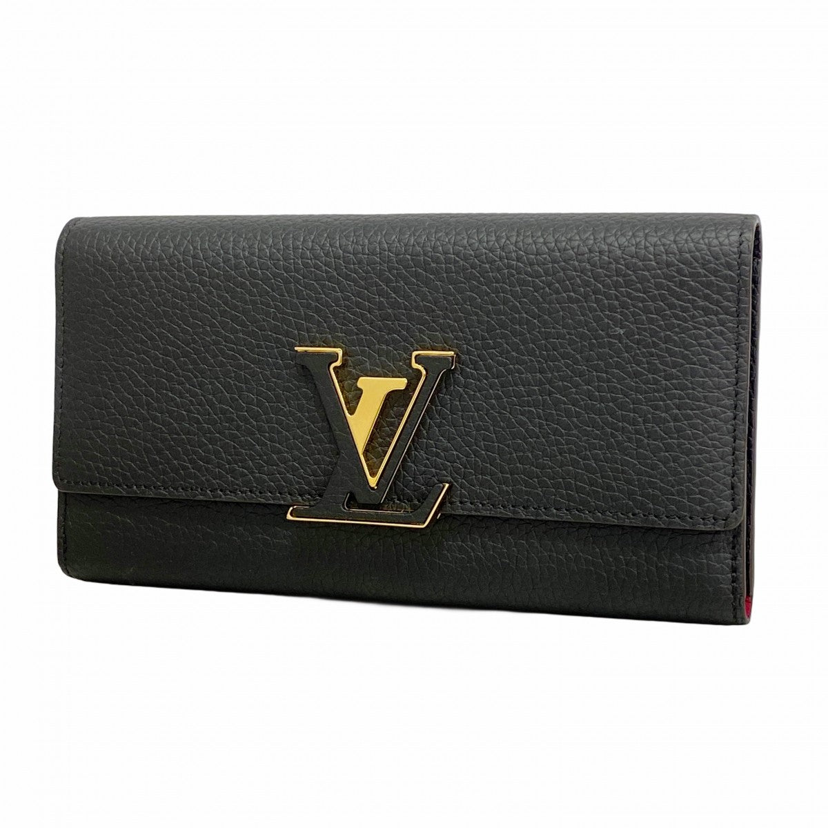 【6ae5610】ルイヴィトン 長財布 トリヨン ポルトフォイユカプシーヌ M61248 ノワール【中古】レディース