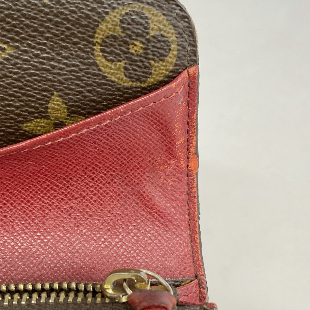 【6ae5612】ルイヴィトン 長財布 モノグラム ポルトフォイユエミリー M60136 ルージュ【中古】レディース