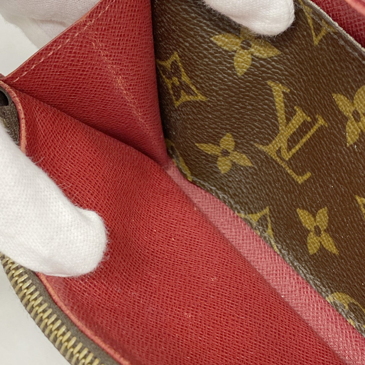 【6ae5612】ルイヴィトン 長財布 モノグラム ポルトフォイユエミリー M60136 ルージュ【中古】レディース