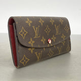 【6ae5612】ルイヴィトン 長財布 モノグラム ポルトフォイユエミリー M60136 ルージュ【中古】レディース