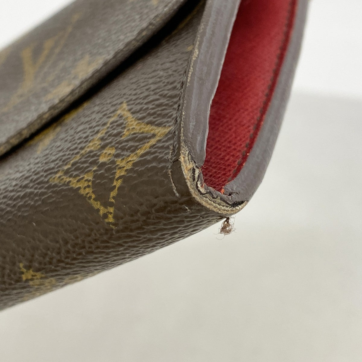 【6ae5612】ルイヴィトン 長財布 モノグラム ポルトフォイユエミリー M60136 ルージュ【中古】レディース