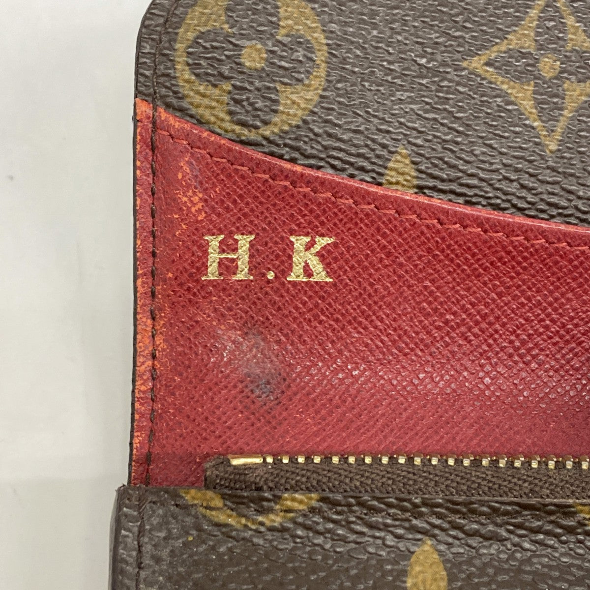 【6ae5612】ルイヴィトン 長財布 モノグラム ポルトフォイユエミリー M60136 ルージュ【中古】レディース