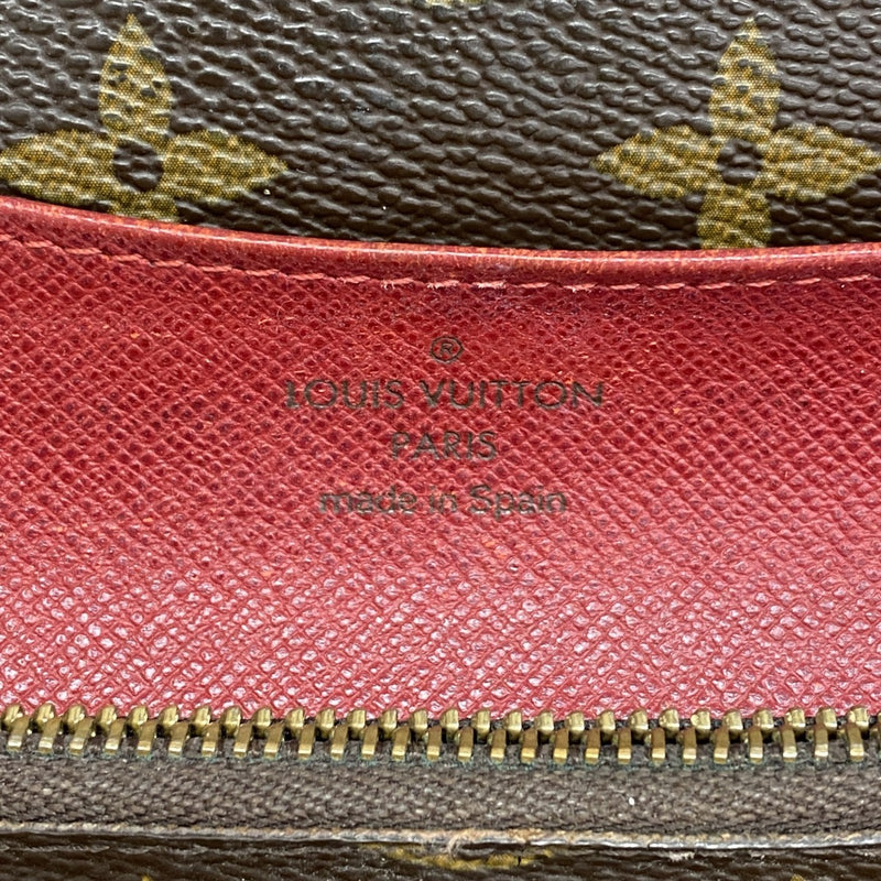 【6ae5612】ルイヴィトン 長財布 モノグラム ポルトフォイユエミリー M60136 ルージュ【中古】レディース