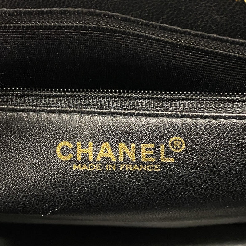 【6ae5613】シャネル トートバッグ 復刻トート キャビアスキン ブラック ゴールド金具【中古】レディース