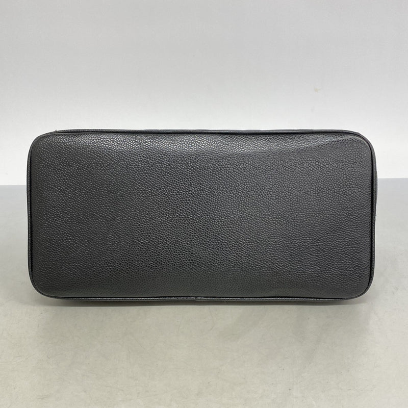 【6ae5613】シャネル トートバッグ 復刻トート キャビアスキン ブラック ゴールド金具【中古】レディース