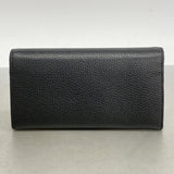 【6ae5614】グッチ 長財布 インターロッキングG 598206 レザー ブラック シャンパンゴールド金具【中古】レディース