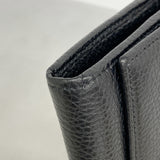 【6ae5614】グッチ 長財布 インターロッキングG 598206 レザー ブラック シャンパンゴールド金具【中古】レディース