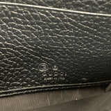 【6ae5614】グッチ 長財布 インターロッキングG 598206 レザー ブラック シャンパンゴールド金具【中古】レディース