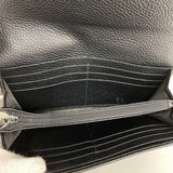 【6ae5614】グッチ 長財布 インターロッキングG 598206 レザー ブラック シャンパンゴールド金具【中古】レディース
