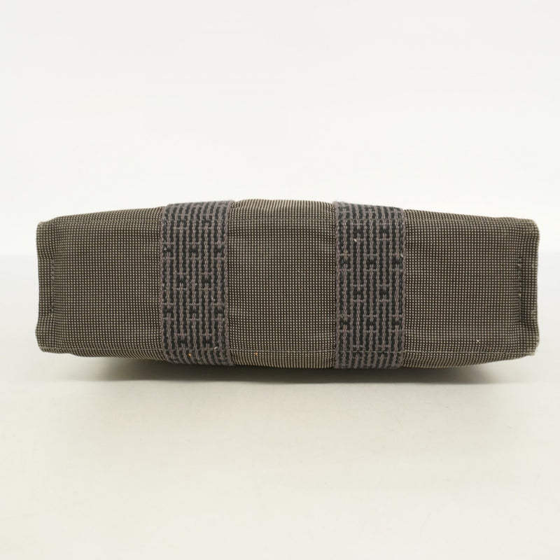 【6ae5615】エルメス トートバッグ エールラインPM キャンバス グレー シルバー金具【中古】メンズ レディース ユニセックス