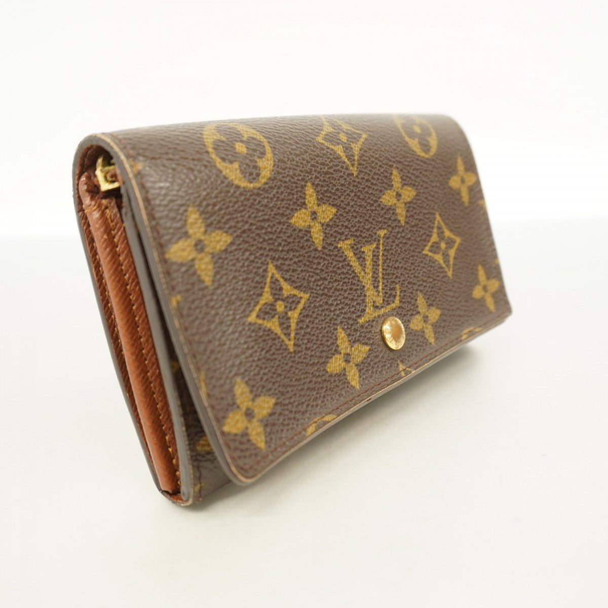 【6ae5619】ルイヴィトン 財布 モノグラム ポルトモネビエトレゾール M61730 ブラウン【中古】レディース