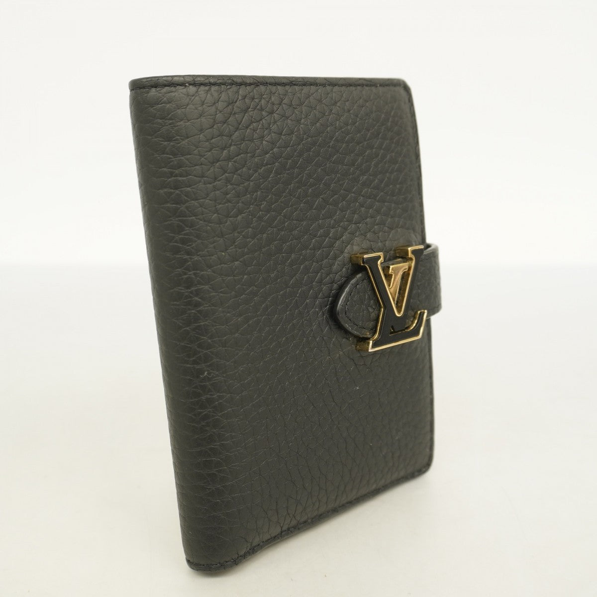 【6ae5622】ルイヴィトン 財布 トリヨン LV ヴェルティカル ウォレット コンパクト M81561 ノワール【中古】レディース