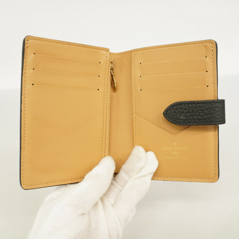 【6ae5622】ルイヴィトン 財布 トリヨン LV ヴェルティカル ウォレット コンパクト M81561 ノワール【中古】レディース