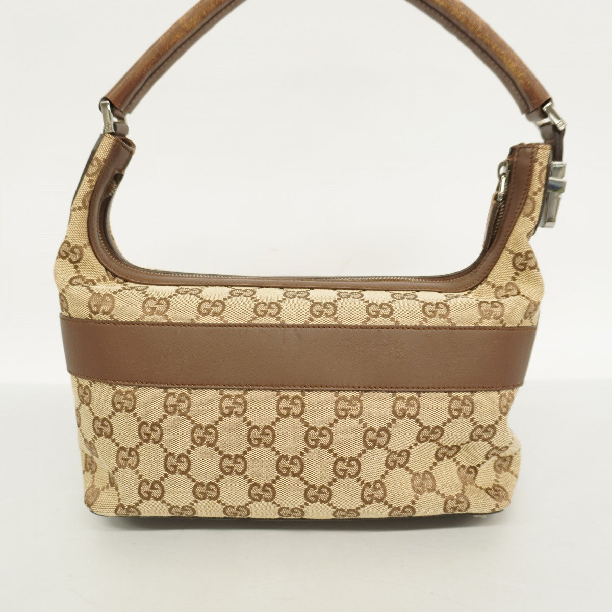 【6ae5623】グッチ ショルダーバッグ GGキャンバス 001 4302 キャンバス ブラウン シルバー金具【中古】レディース