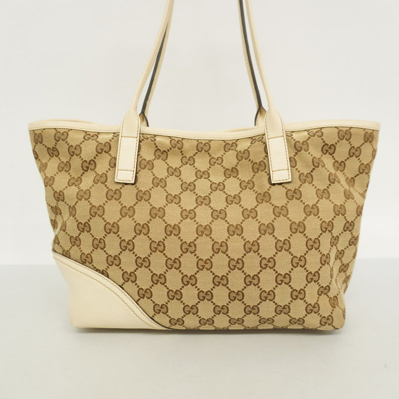 【6ae5624】グッチ トートバッグ GGキャンバス 169946 キャンバス ブラウン ベージュ シャンパンゴールド金具【中古】レディース