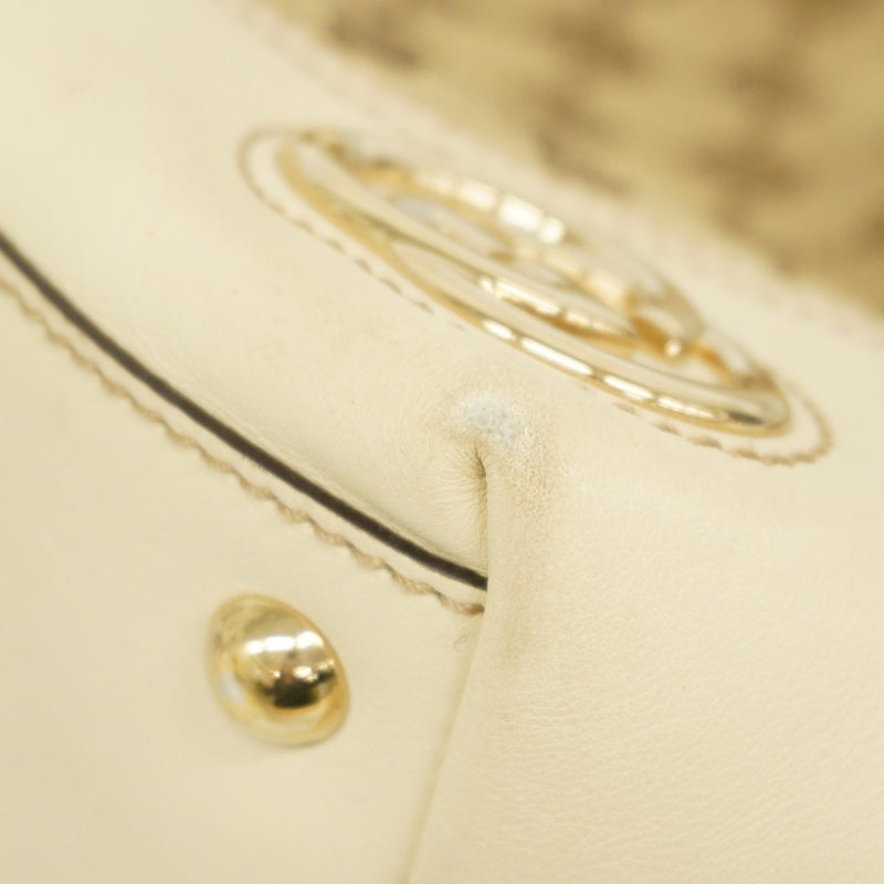 【6ae5624】グッチ トートバッグ GGキャンバス 169946 キャンバス ブラウン ベージュ シャンパンゴールド金具【中古】レディース