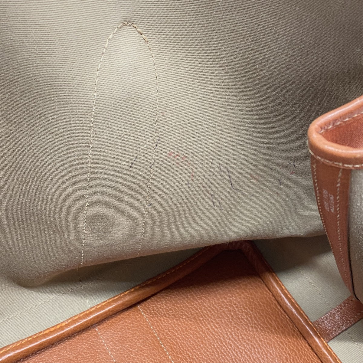 【6ae5646】エルメス トートバッグ ガーデンパーティPM トワルオフィシエ ポティロン シルバー金具 □J刻印【中古】レディース