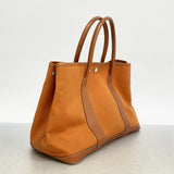 【6ae5646】エルメス トートバッグ ガーデンパーティPM トワルオフィシエ ポティロン シルバー金具 □J刻印【中古】レディース