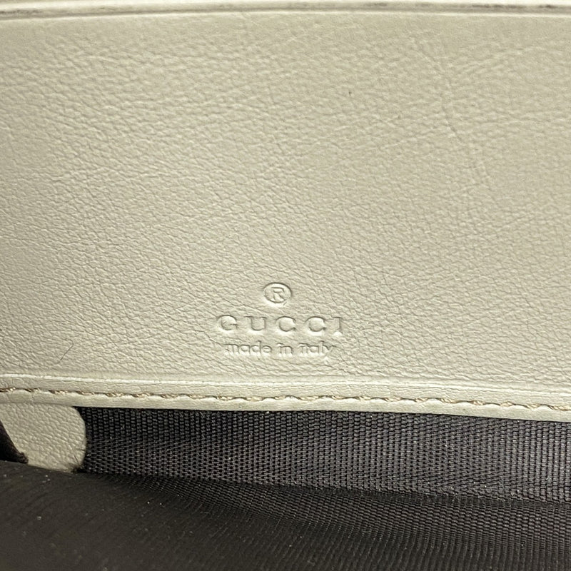 【6ae5648】グッチ 長財布 グッチシマ 394005 レザー アイボリー シャンパンゴールド金具【中古】メンズ レディース ユニセックス