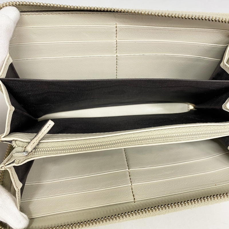 【6ae5648】グッチ 長財布 グッチシマ 394005 レザー アイボリー シャンパンゴールド金具【中古】メンズ レディース ユニセックス