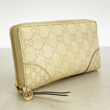 【6ae5648】グッチ 長財布 グッチシマ 394005 レザー アイボリー シャンパンゴールド金具【中古】メンズ レディース ユニセックス