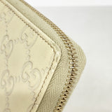 【6ae5648】グッチ 長財布 グッチシマ 394005 レザー アイボリー シャンパンゴールド金具【中古】メンズ レディース ユニセックス