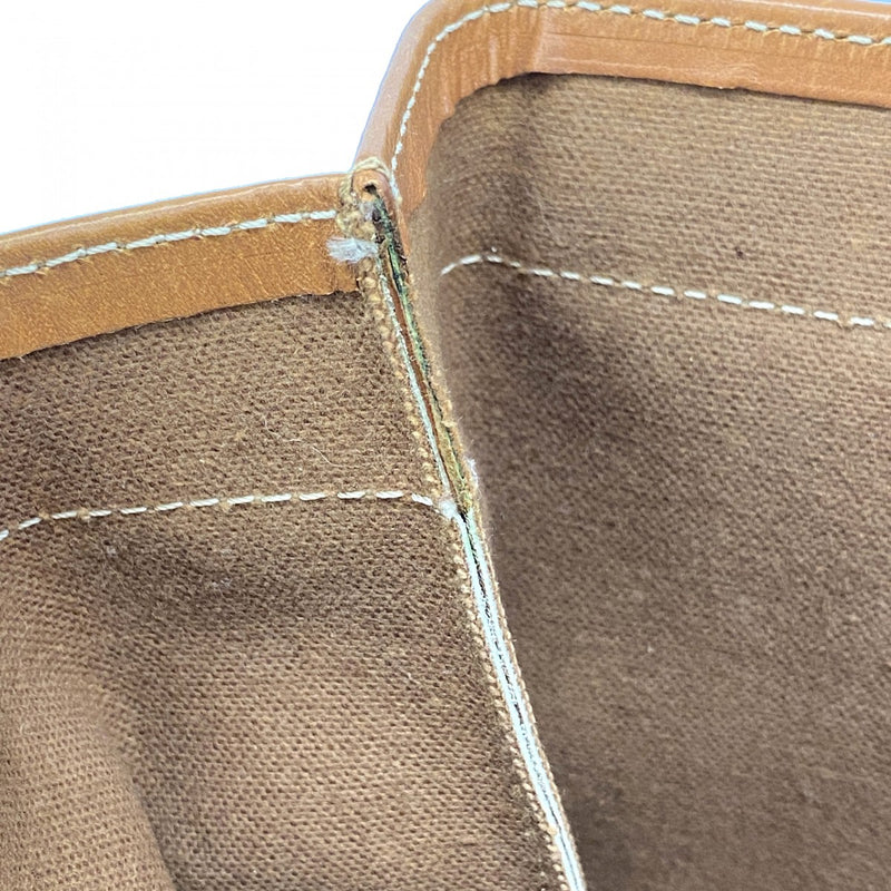 【6ae5649-k】セリーヌ トートバッグ マカダム PVC ブラウン ゴールド金具【中古】レディース