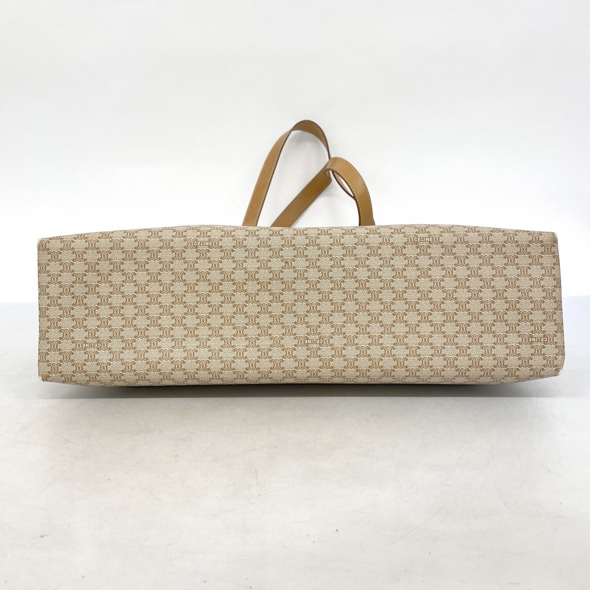 【6ae5649-k】セリーヌ トートバッグ マカダム PVC ブラウン ゴールド金具【中古】レディース